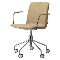 Silla giratoria con base de cromo Day, Roble-natural-H&S-elmosoft 02119*Gärsnäs Discount