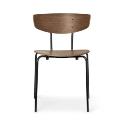 Silla Herman, Walnut, base de acero en color negro*Ferm Living Outlet