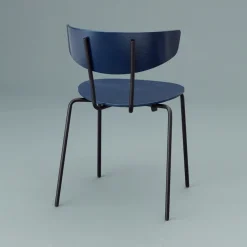 Silla Herman, Walnut, base de acero en color negro*Ferm Living Outlet