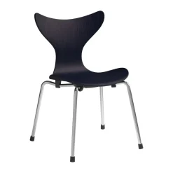 Silla infantil Liljan, Midnight blue fresno pintado-cromo*Fritz Hansen New