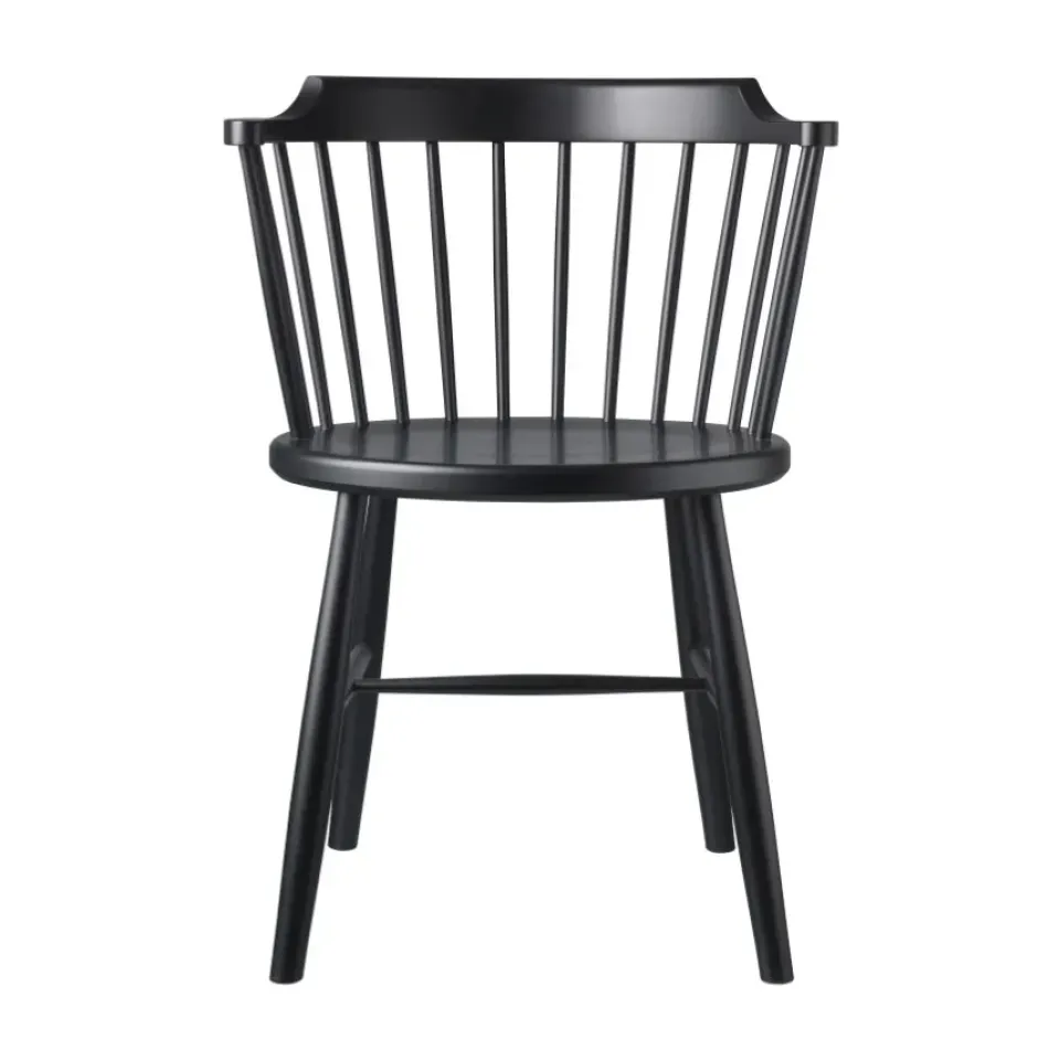 Silla J18, Beech black painted*FDB Møbler