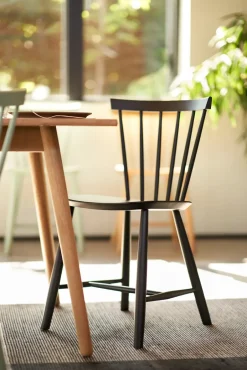 Silla J46, Beech black painted*FDB Møbler