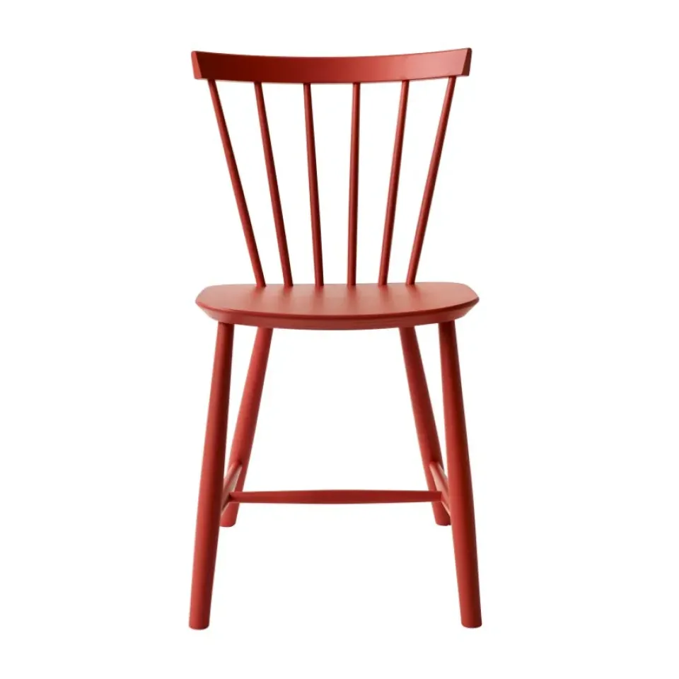 Silla J46, Beech red painted*FDB Møbler Best