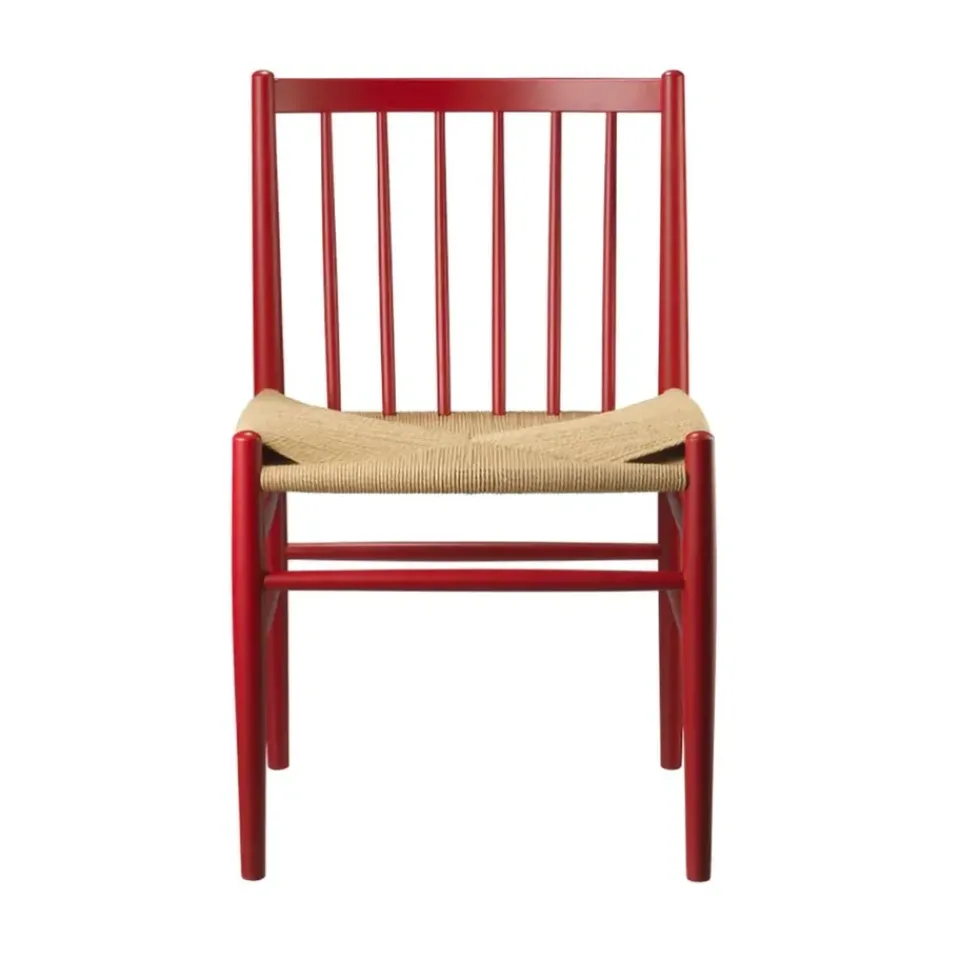 Silla J80, Beech-paper cord rubí*FDB Møbler Sale