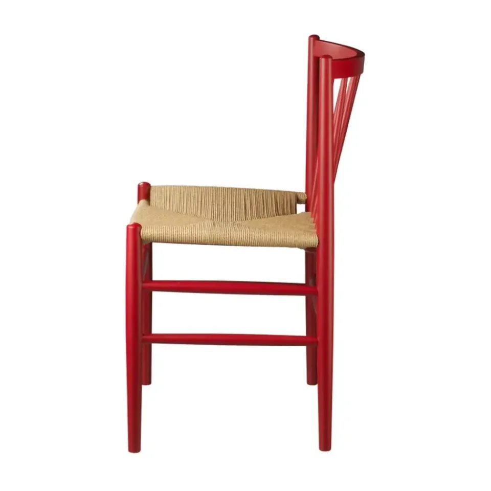Silla J80, Beech-paper cord rubí*FDB Møbler Sale