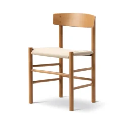 Silla J39, Haya lacada vintage - canvas natural*Fredericia Furniture Online