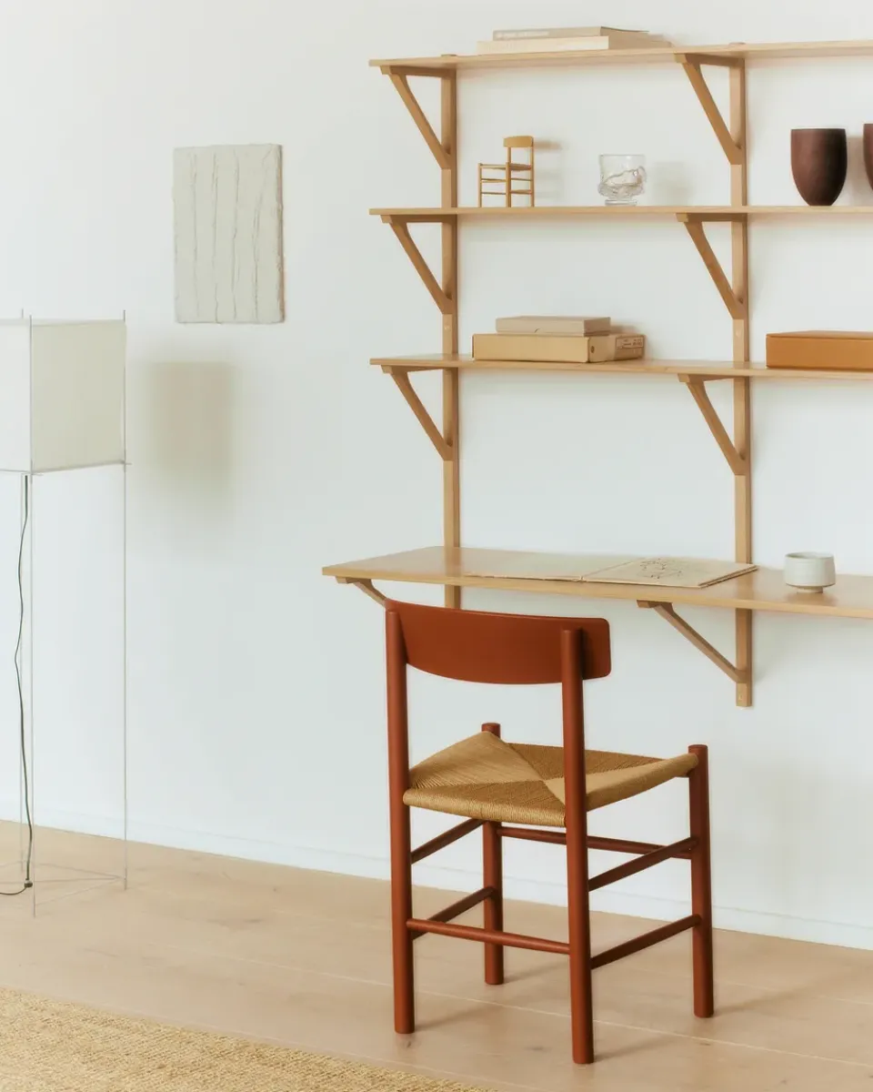 Silla J39, Herritage red-trenzado natural*Fredericia Furniture Hot