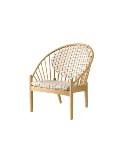 Silla J166 Jørna, Oak nature lacquered-red diced*FDB Møbler Discount