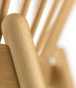 Silla J166 Jørna, Oak nature lacquered-red diced*FDB Møbler Discount