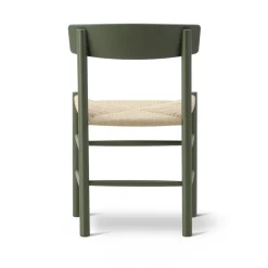 Silla J39, Khaki green-trenzado natural*Fredericia Furniture New