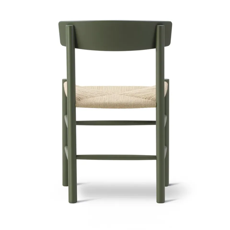 Silla J39, Khaki green-trenzado natural*Fredericia Furniture New