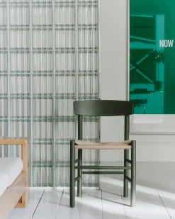 Silla J39, Khaki green-trenzado natural*Fredericia Furniture New