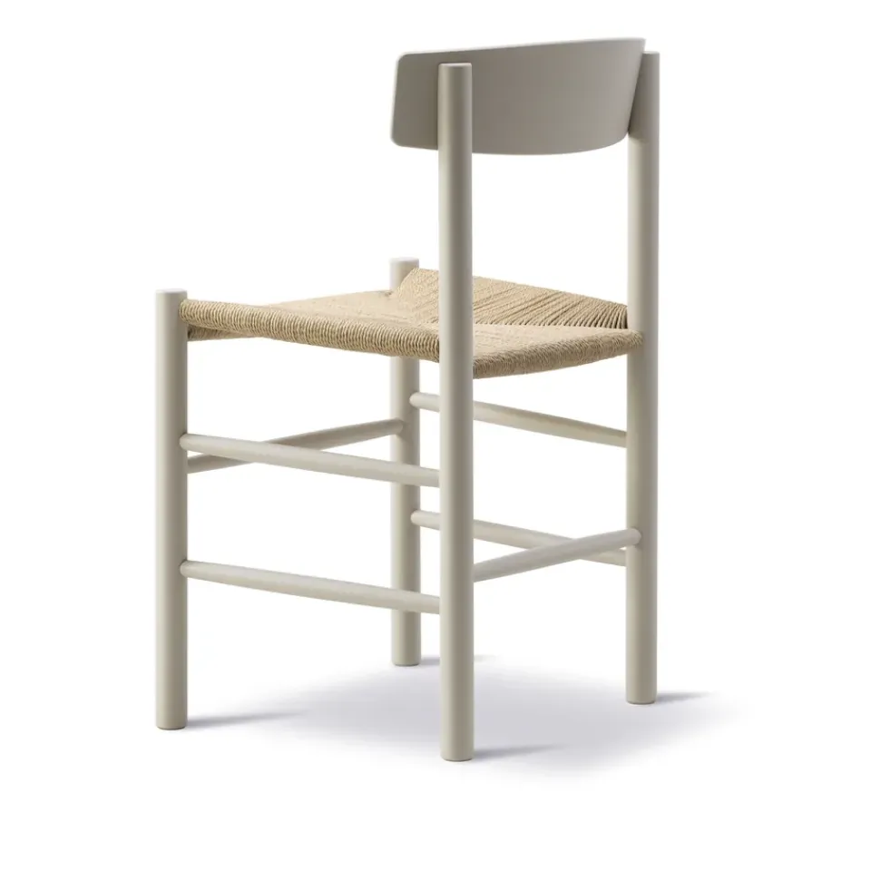 Silla J39, Pebble grey-trenzado natural*Fredericia Furniture