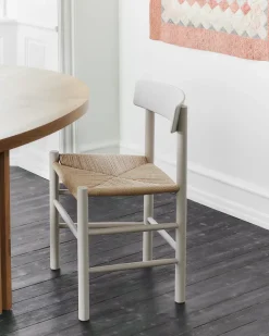 Silla J39, Pebble grey-trenzado natural*Fredericia Furniture