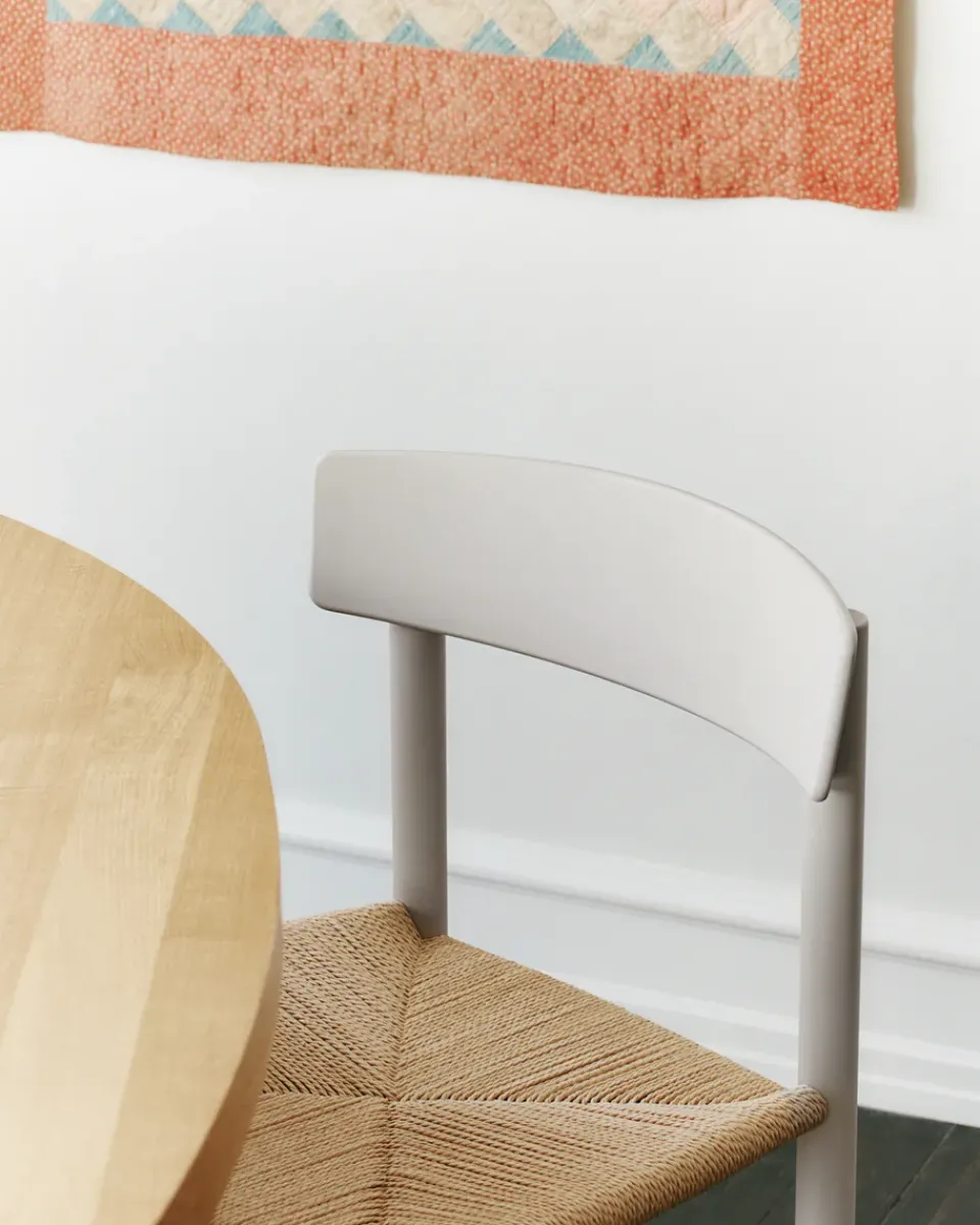 Silla J39, Pebble grey-trenzado natural*Fredericia Furniture