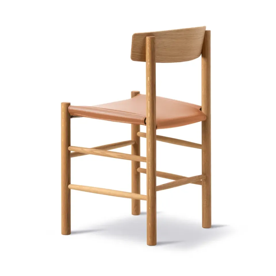 Silla J39, Roble aceitado-cuero Omni 307 cognac*Fredericia Furniture Outlet