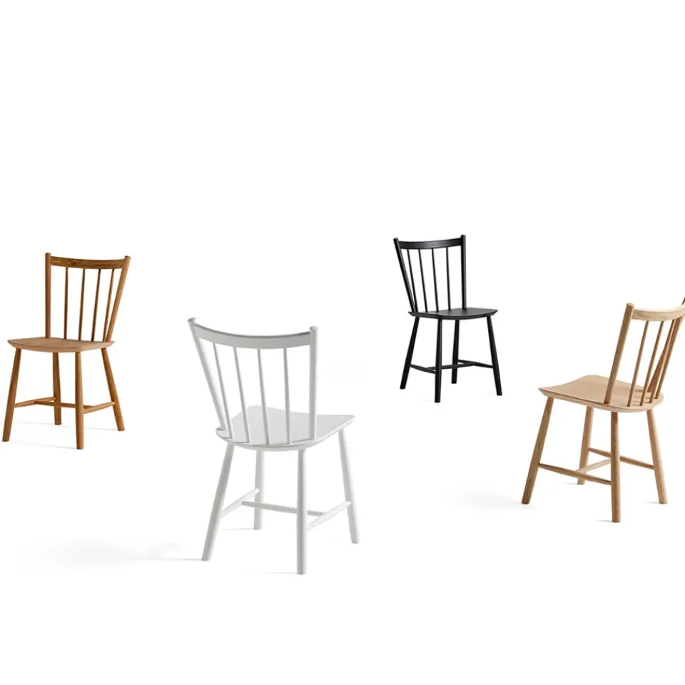 Silla J41, White lacquered beech*HAY Discount