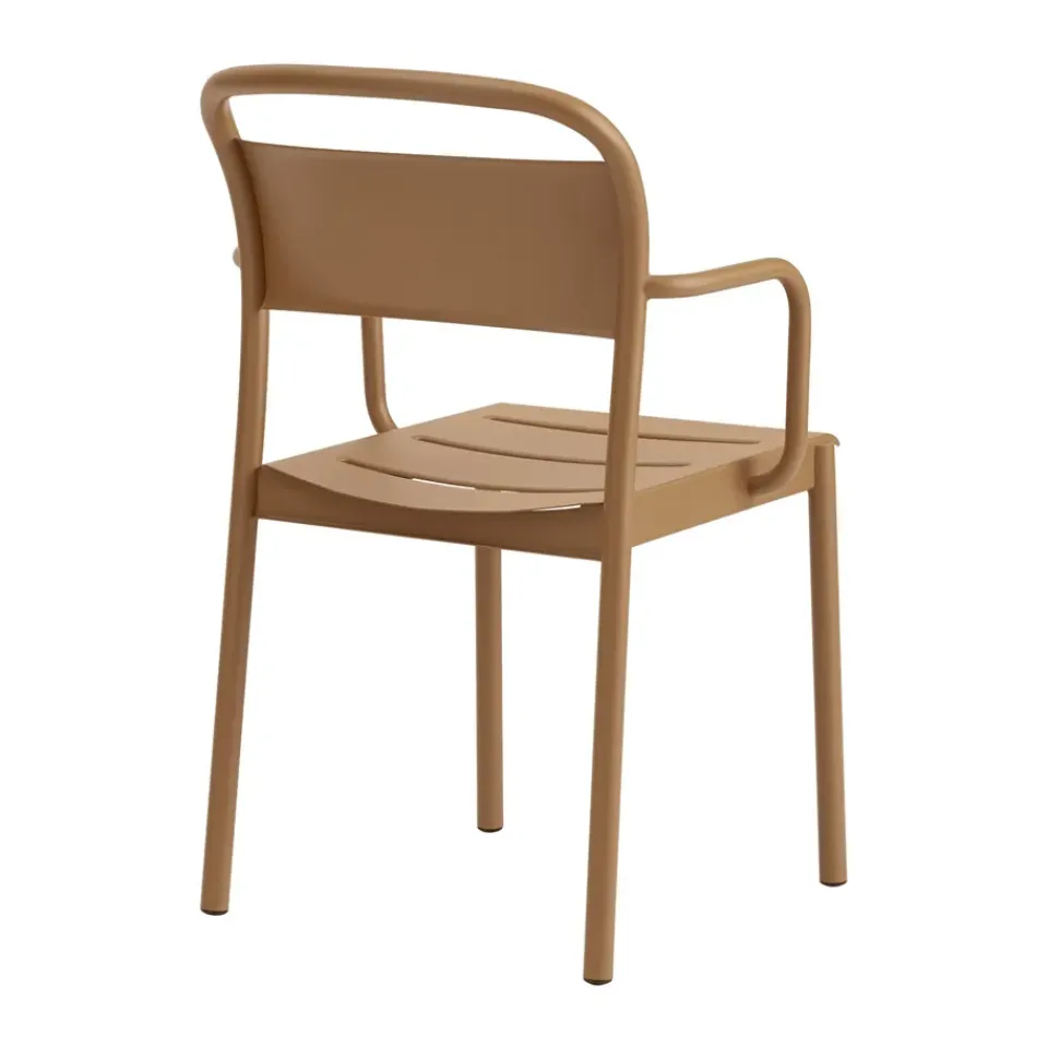 Silla Linear steel armchair, Burnt orange*Muuto Hot