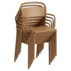 Silla Linear steel armchair, Burnt orange*Muuto Hot