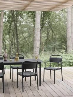 Silla Linear steel armchair, Black*Muuto Best