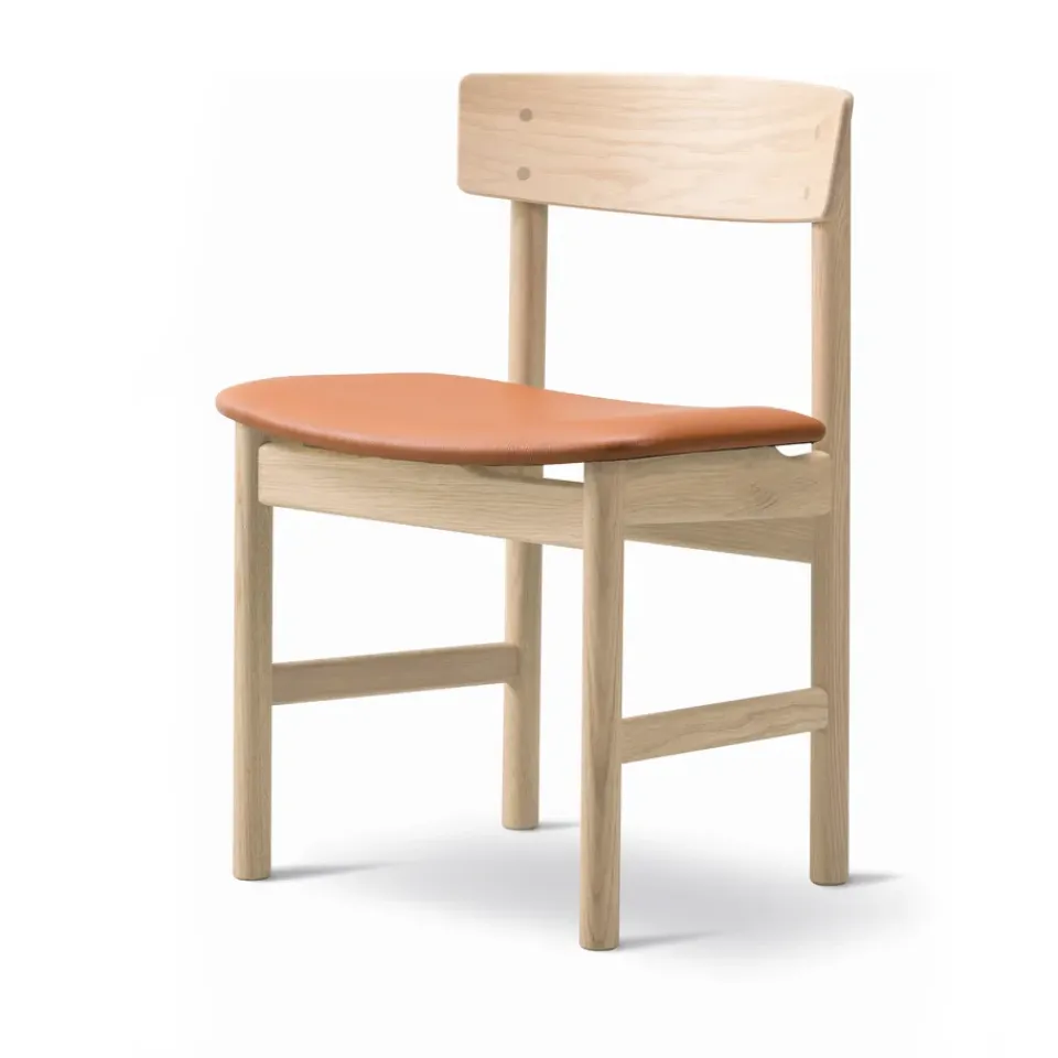 Silla Mogensen 3236 , Roble enjabonado-piel cognac 307*Fredericia Furniture New