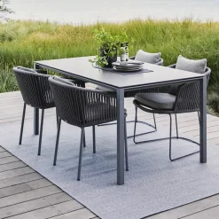 Silla Moments, Natté dark grey- soft rope*Cane-line