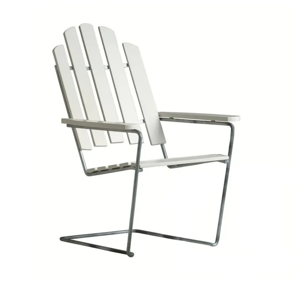 Silla para tomar el sol A3, Roble lacado -galvanizado en caliente*Grythyttan Stålmöbler New