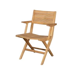 Silla plegable Flip, Teak, con reposabrazos*Cane-line Online