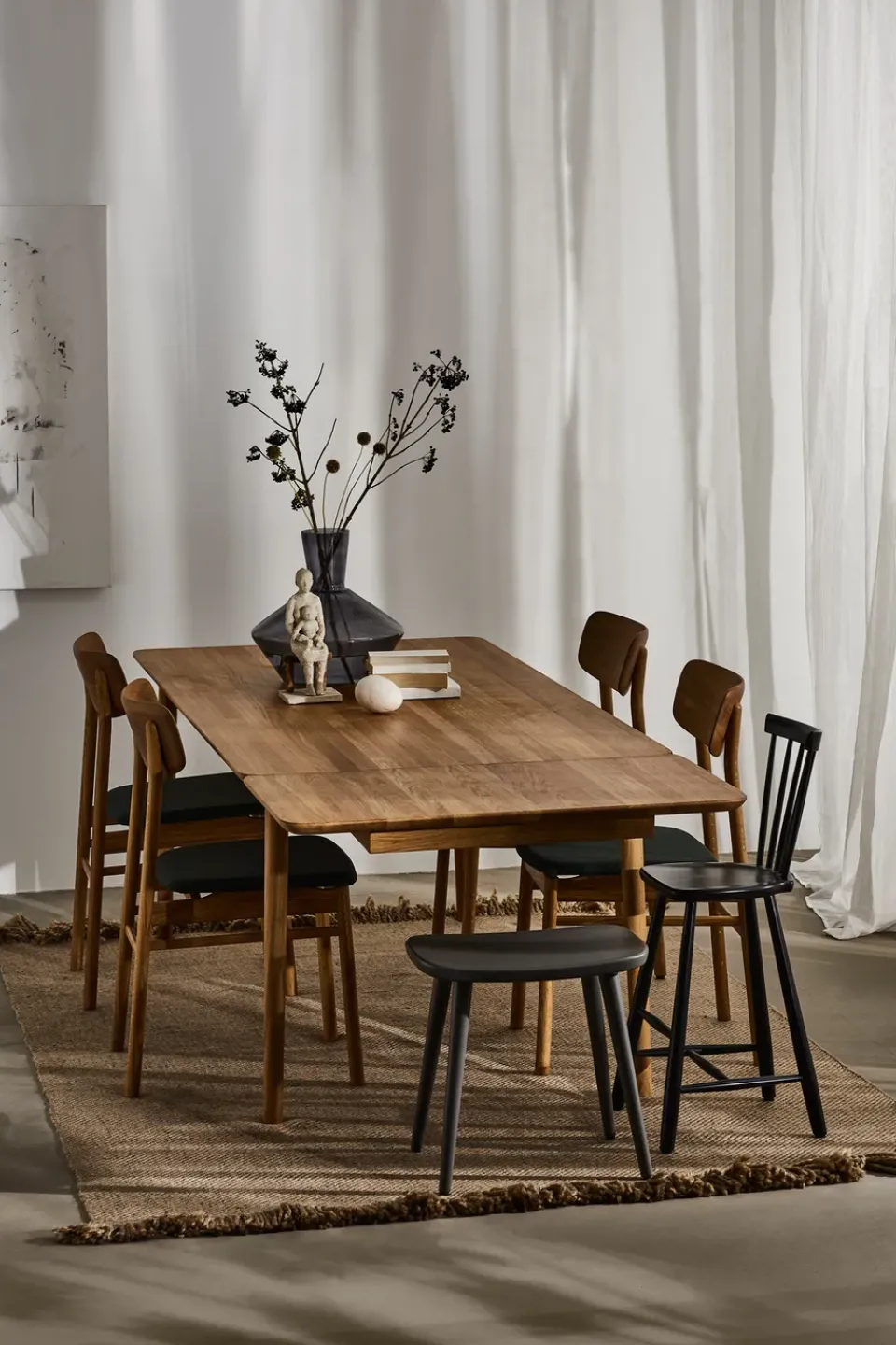 Silla Prima Vista roble aceitado, Cuero elmotique 99001*Stolab Clearance