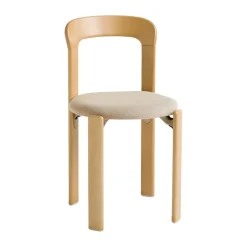 Silla Rey tapizada, tejido Steelcut Trio 213 golden*HAY Best