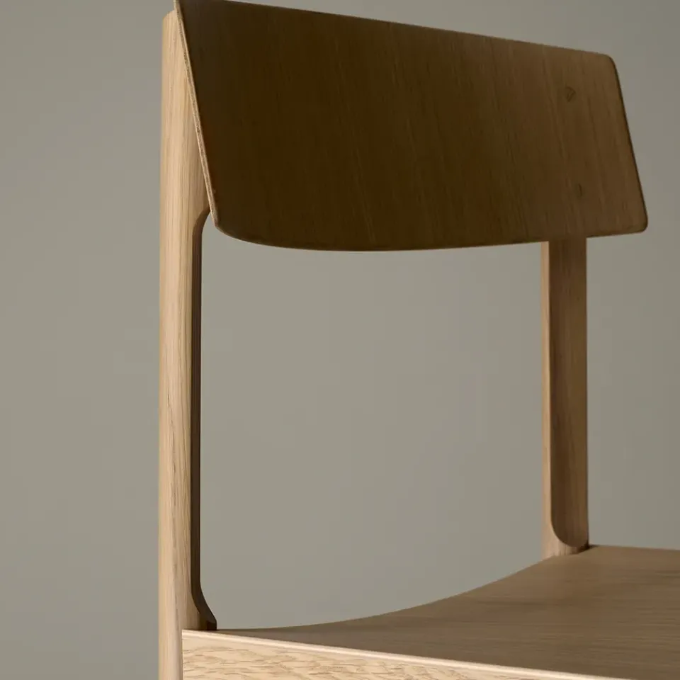 Silla Rod, Roble blanqueado con laca mate*Mavis