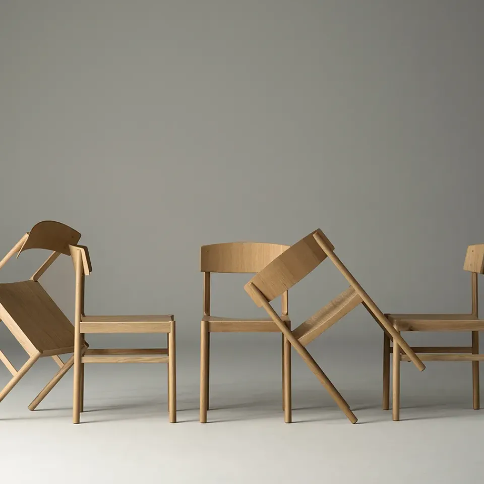 Silla Rod, Roble blanqueado con laca mate*Mavis