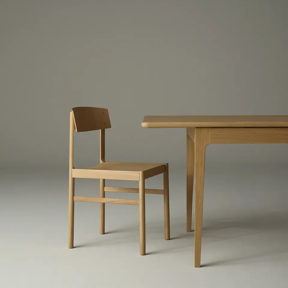 Silla Rod, Roble blanqueado con laca mate*Mavis