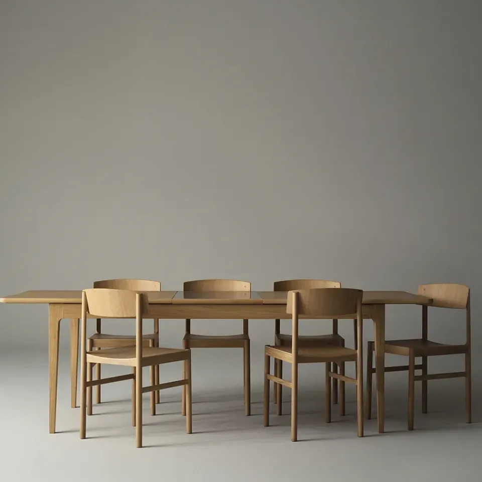Silla Rod, Roble blanqueado con laca mate*Mavis
