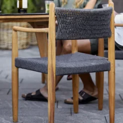 Silla Royal, Dark grey, teak*Cane-line New