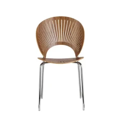 Silla Trinidad 3398, Nogal barnizado transparente- patas cromadas*Fredericia Furniture Outlet