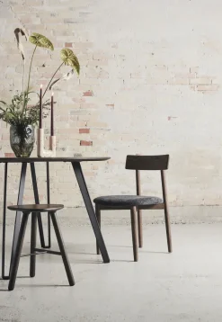 Sillas con asiento Tetra, Tejido color granito-roble oscuro*MUUBS Sale