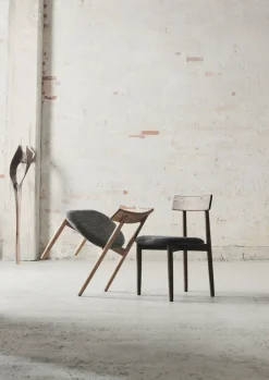 Sillas con asiento Tetra, Tejido color hormigón-roble aceitado natural*MUUBS