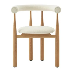 Sillón con reposabrazos Bukowski tapizado, Roble, Lana Barnum*New Works Clearance