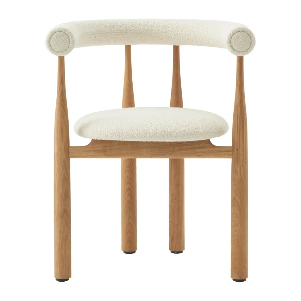 Sillón con reposabrazos Bukowski tapizado, Roble, Lana Barnum*New Works Clearance