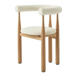 Sillón con reposabrazos Bukowski tapizado, Roble, Lana Barnum*New Works Clearance