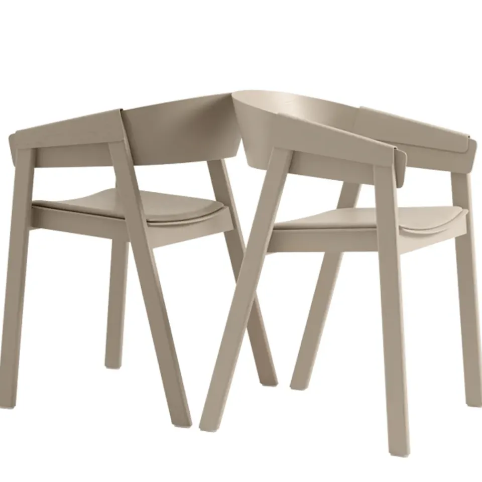 Sillón Cover asiento tapizado, Refine leather cognac-Oak*Muuto Best
