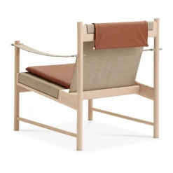Sillón HB, Arce aceitado blanco-cuero brandy*Brdr. Krüger Online