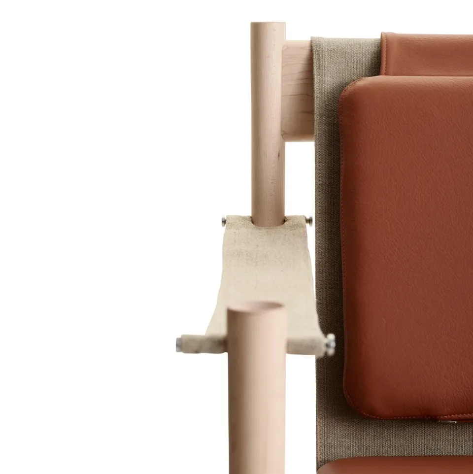 Sillón HB, Arce aceitado blanco-cuero brandy*Brdr. Krüger Online
