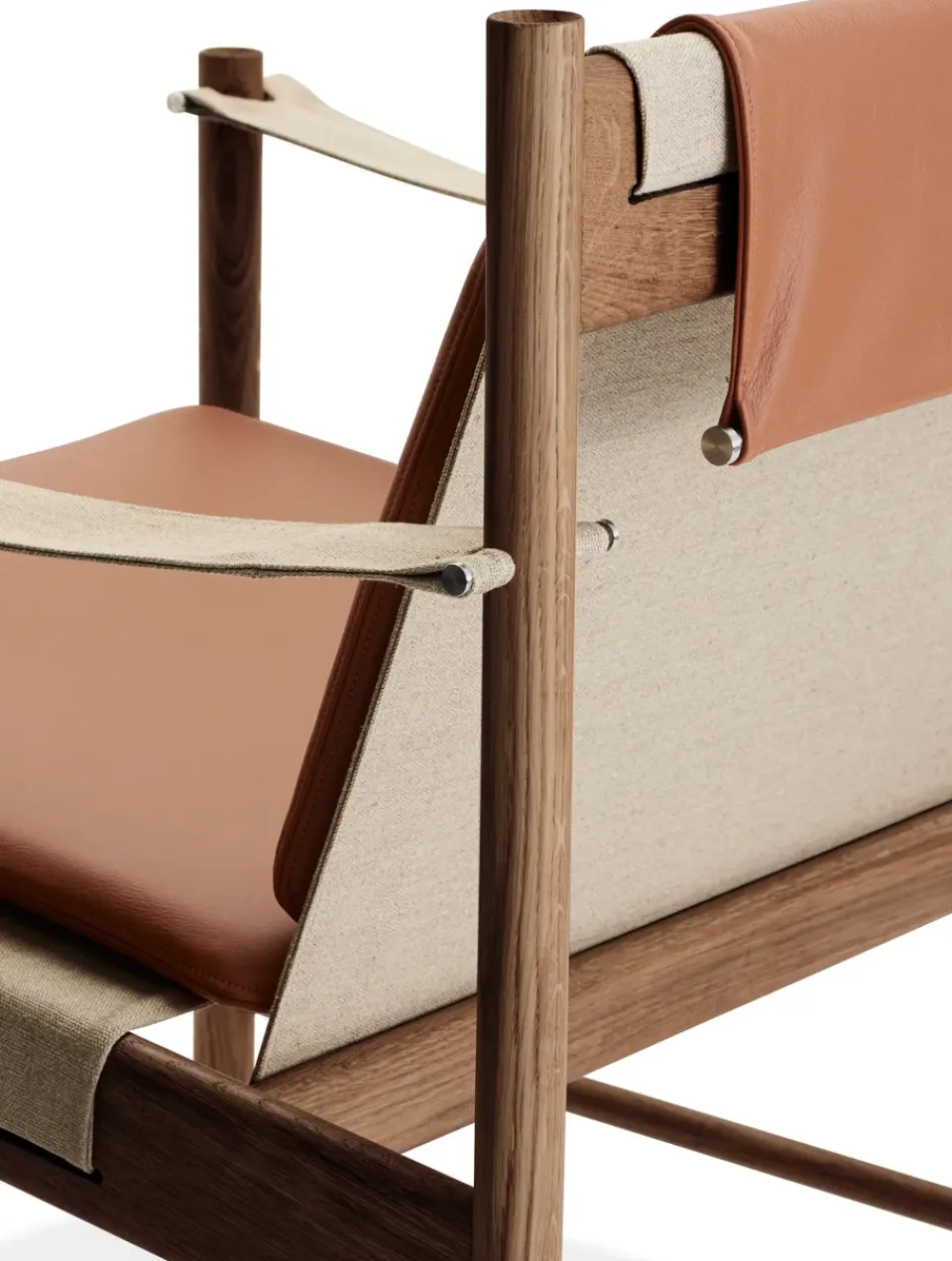 Sillón HB, Roble aceitado ahumado-cuero brandy*Brdr. Krüger Clearance