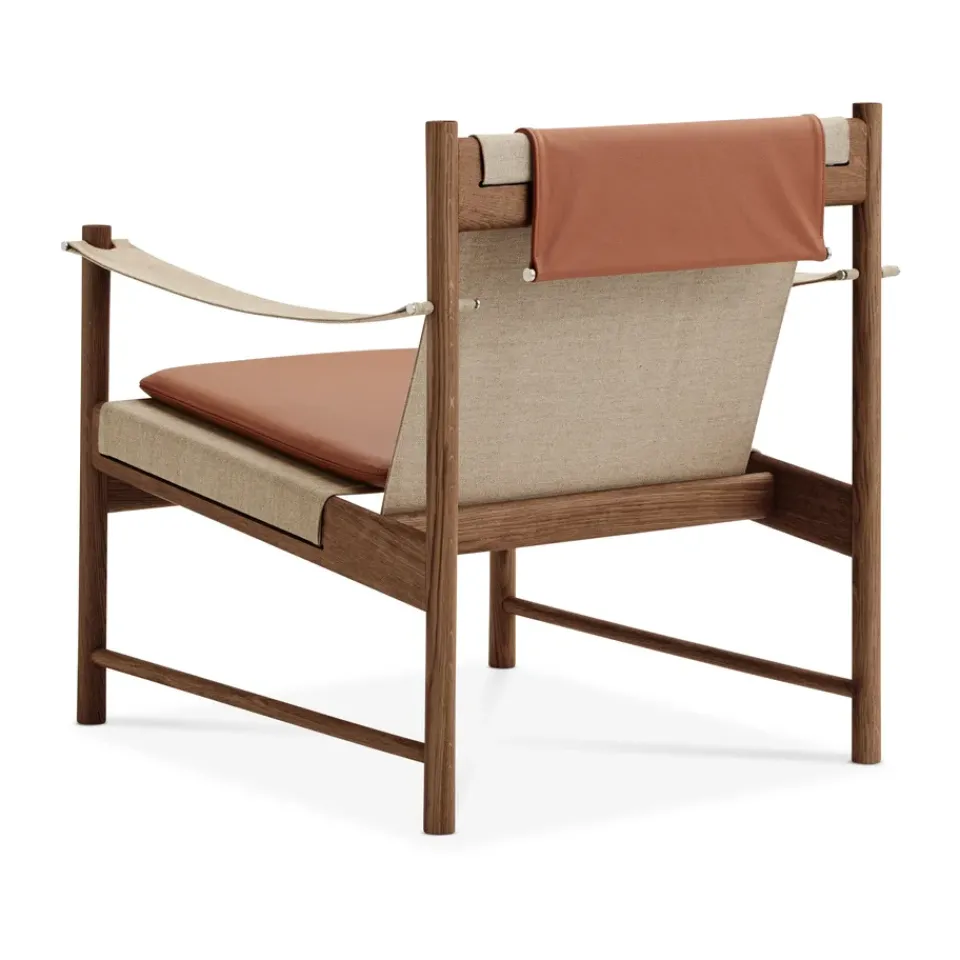 Sillón HB, Roble aceitado ahumado-cuero brandy*Brdr. Krüger Clearance