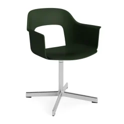 Sillón Layout Armchair 231 silla de oficina, Bottle green-aluminio pulido 4 star swivel base*HAY New