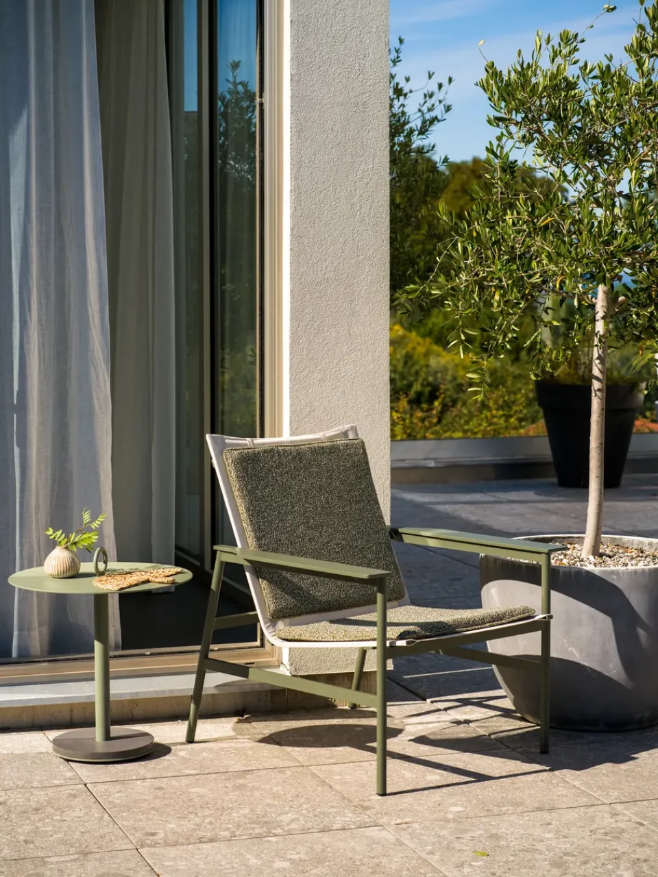 Sillón lounge Soro, Nordic green-teddy*Brafab Clearance