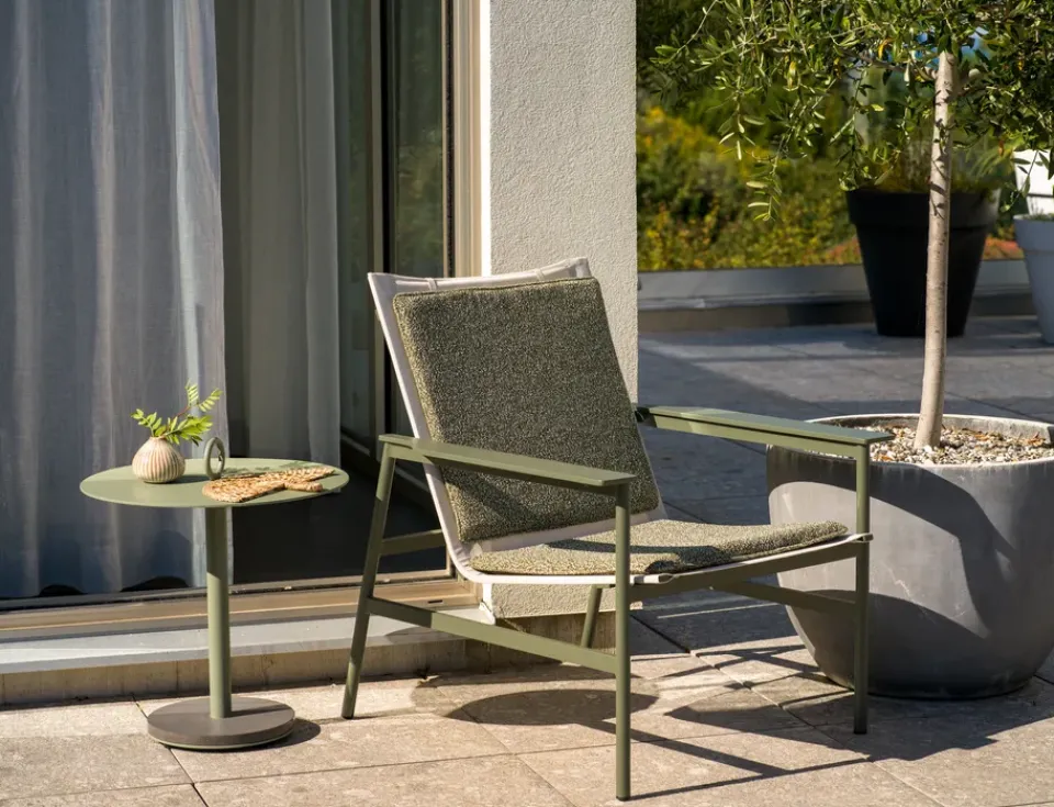 Sillón lounge Soro, Nordic green-teddy*Brafab Clearance
