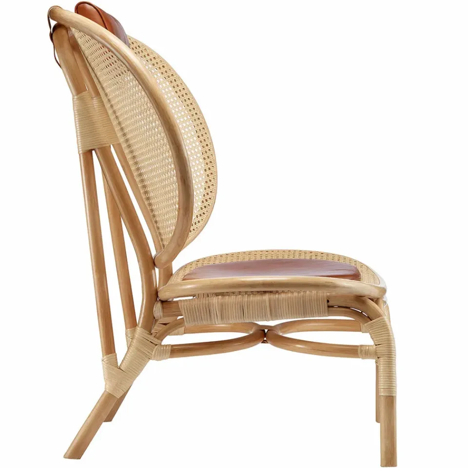 Sillón Nomad, Natural-cuero coñac*NORR11